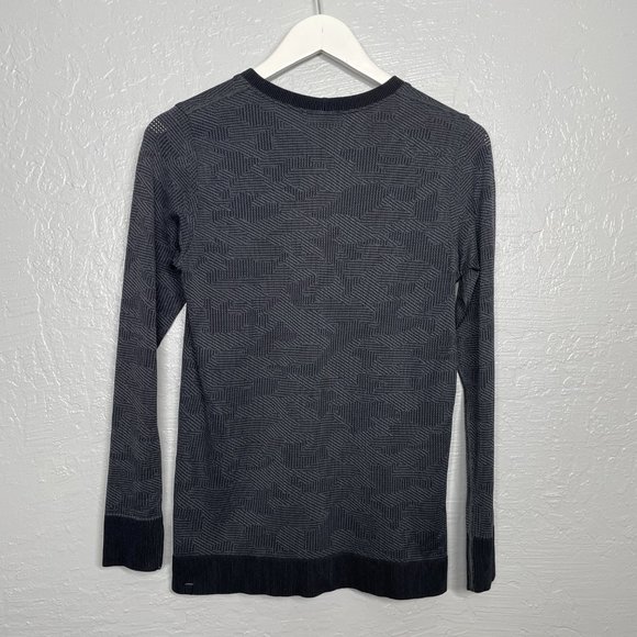 Lululemon Women 6 Swiftly Breathe Long Sleeve Vented Camo Asphalt Gray Black - Picture 5 of 9